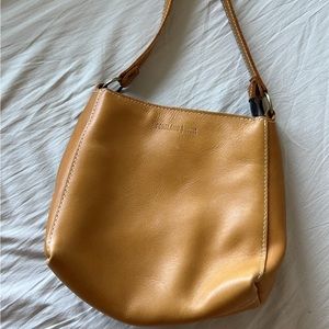Portland leather triangle shoulder bag